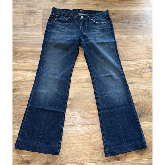 7 For All Mankind DOJO Flare Leg Jeans Blue - size 31 - J - Picture 7 of 12